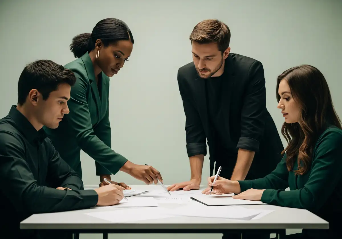 Finanzteam analysiert Risiken gemeinsam
