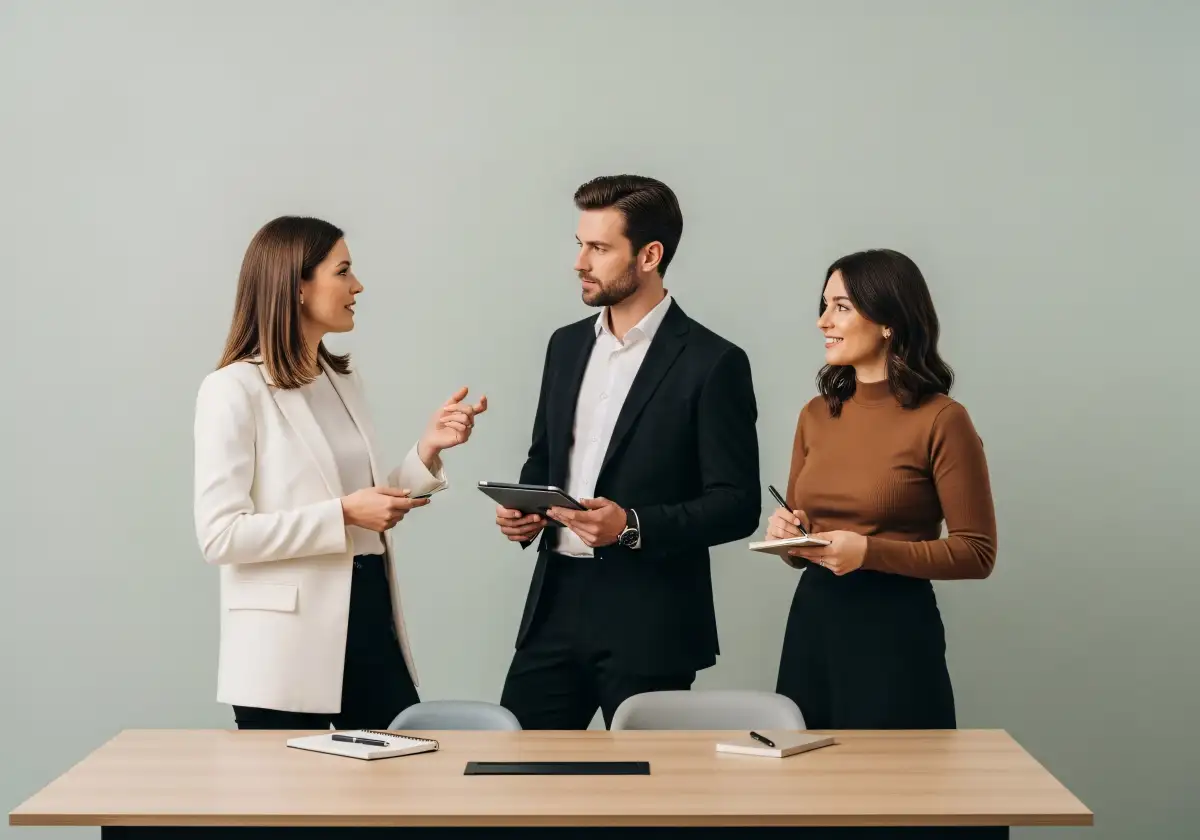 Industrie-Team bespricht Finanzworkflow